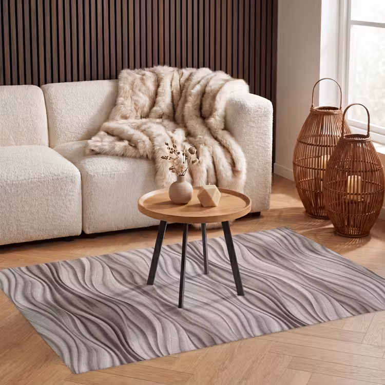 Golven - 3D - Crème Vloerkleed Rechthoek klein 1091 -atmosphere_sfeer2_global