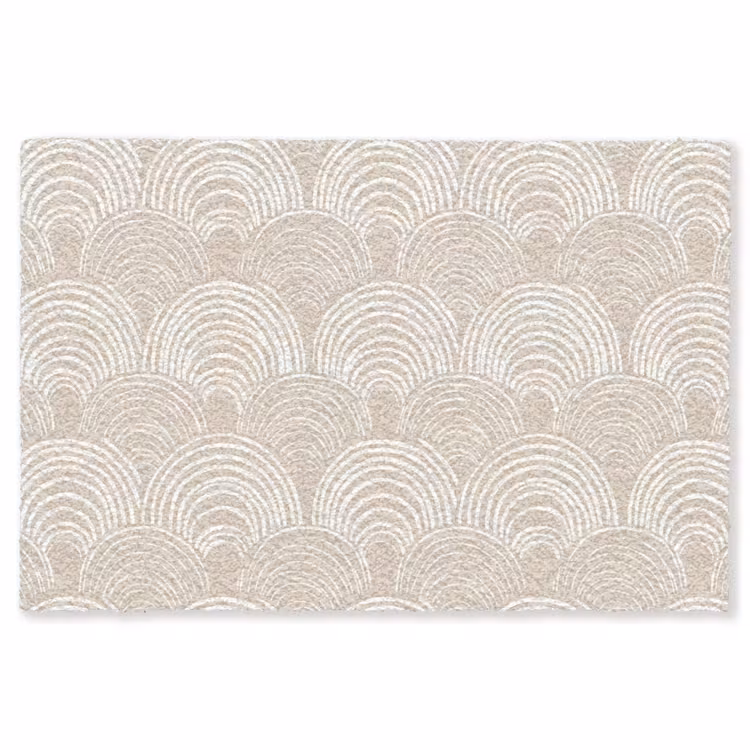 Golven - Structuur - Beige Vloerkleed Rechthoek klein 1091 -3d