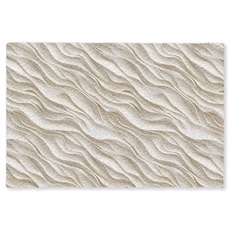Golven - Wit - Minimalistisch Vloerkleed Rechthoek klein 1091 -3d