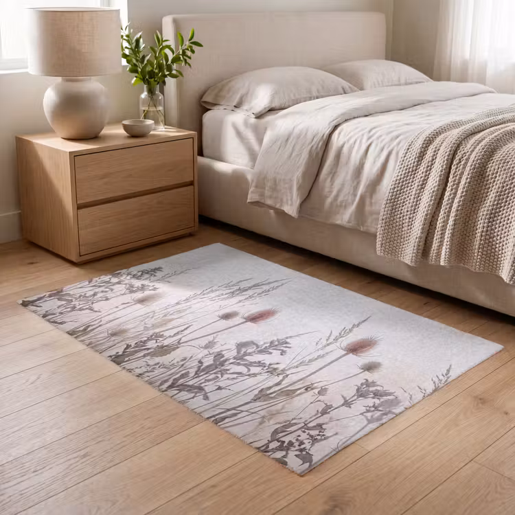 Weidebloemen - Design - Sepia Vloerkleed Rechthoek klein -atmosphere_sfeer3_global