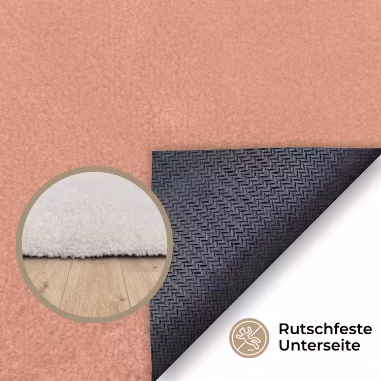 XOXO - Blauw - Perzikkleur Vloerkleed Rechthoek klein -uniquesellingpoint_antislip_DE_DE