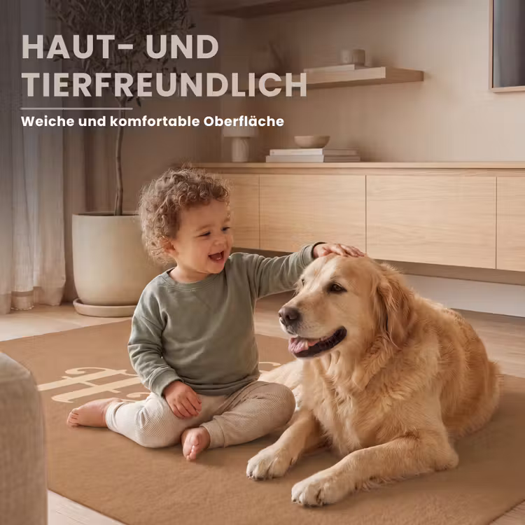 Yee haw - Bruin - Minimalistisch Vloerkleed Rechthoek klein -uniquesellingpoint_zacht_DE