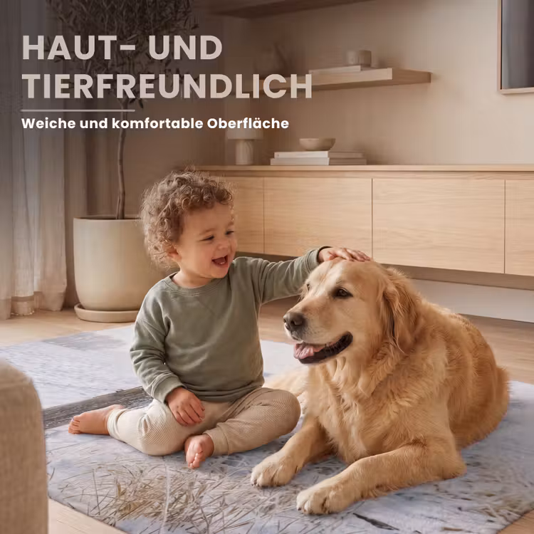 Hek - Sneeuw - Mist - Platteland - Nostalgisch Vloerkleed Rechthoek klein -uniquesellingpoint_zacht_DE