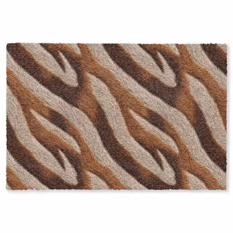 Zebra - Bruin - Patroon Vloerkleed Rechthoek klein 1091 -3d