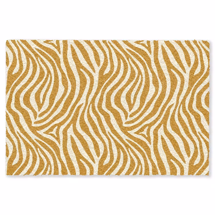 Zebra - Klassiek - Oker - Geel Vloerkleed Rechthoek klein 1091 -3d