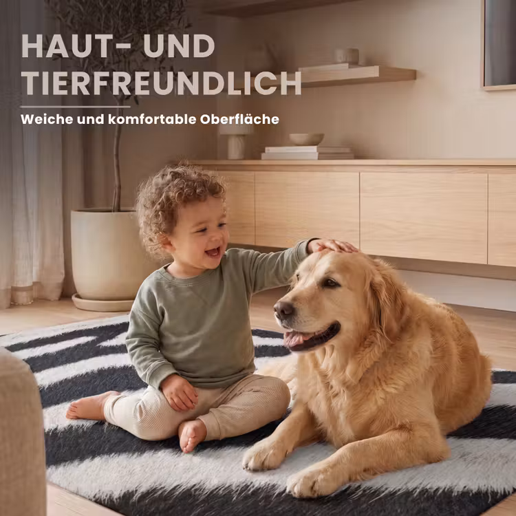 Zebra - Vacht - Klassiek - Zwart - Wit Vloerkleed Rechthoek klein -uniquesellingpoint_USP_zachtDE_DE