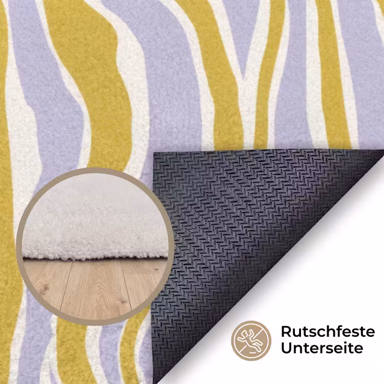 Zebra - Modern - Meerkleurig Vloerkleed Rechthoek klein 1091 -uniquesellingpoint_antislip_DE_DE