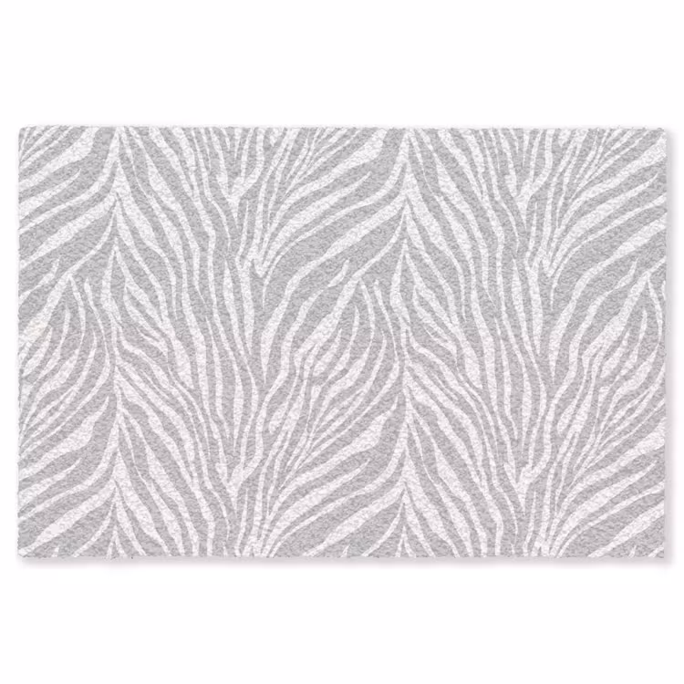 Zebra - Motief - Grijs Vloerkleed Rechthoek klein 1091 -3d