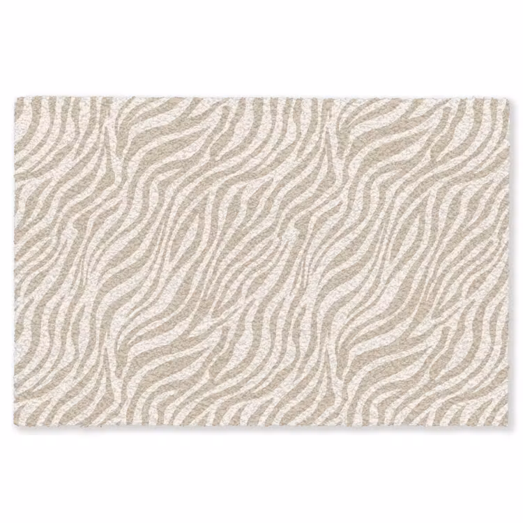 Zebra - Patroon - Beige Vloerkleed Rechthoek klein 1091 -3d