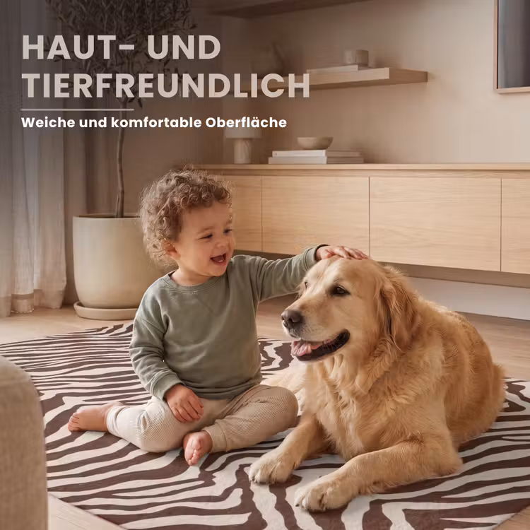 Zebra - Patroon - Zwart - Wit Vloerkleed Rechthoek klein 1091 -uniquesellingpoint_USP_zachtDE_DE