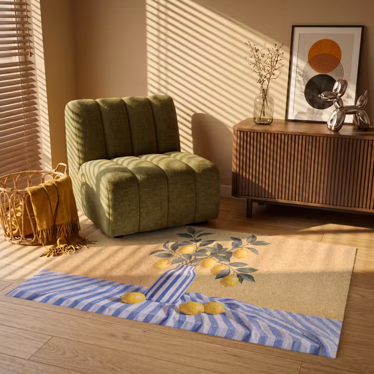 Teppich - Zitrone – Stillleben – Modern - Citroen - Stilleven - Modern Vloerkleed Rechthoek klein