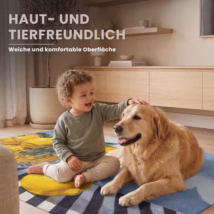 Teppich - Zitronen – Obst – Gelb - Citroenen - Fruit - Geel Vloerkleed Rechthoek klein