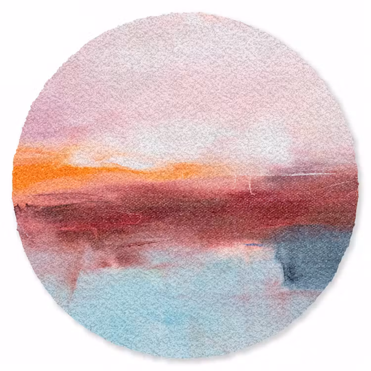 Teppich - Zusammenfassung – Farben – Modern – Kunst – Rosa - Abstract - Kleuren - Modern - Kunst - Roze Vloerkleed Rond klein