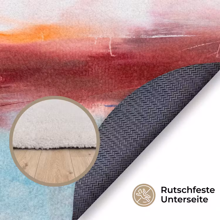 Teppich - Zusammenfassung – Farben – Modern – Kunst – Rosa - Abstract - Kleuren - Modern - Kunst - Roze Vloerkleed Rond klein