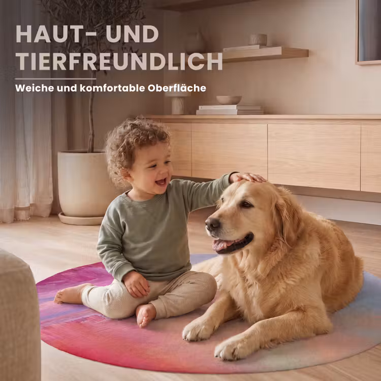 Teppich - Zusammenfassung – Farben – Modern – Rosa - Abstract - Kleuren - Modern - Roze Vloerkleed Rond klein