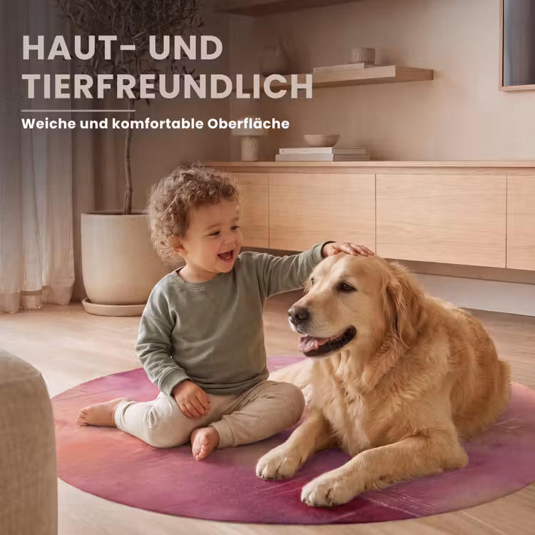 Teppich - Zusammenfassung – Farben – Modern – Rosa – Lila - Abstract - Kleuren - Modern - Roze - Paars Vloerkleed Rond klein