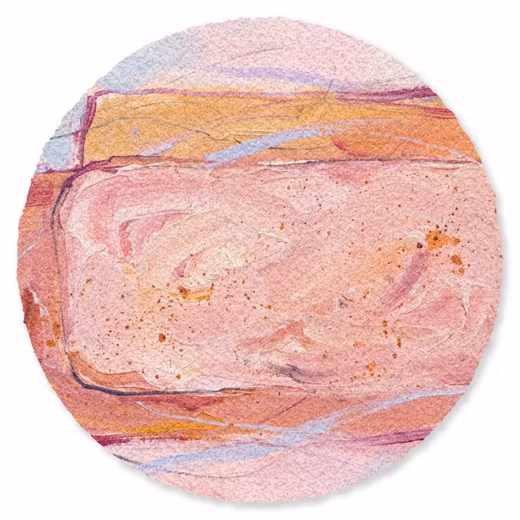 Teppich - Zusammenfassung – Formen – Modern – Rosa - Abstract - Vormen - Modern - Roze Vloerkleed Rond klein