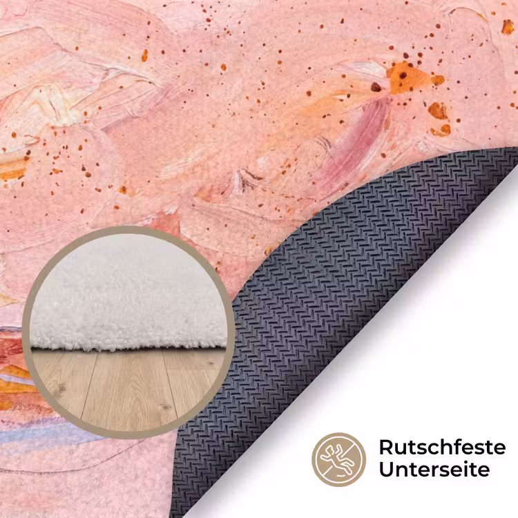 Teppich - Zusammenfassung – Formen – Modern – Rosa - Abstract - Vormen - Modern - Roze Vloerkleed Rond klein