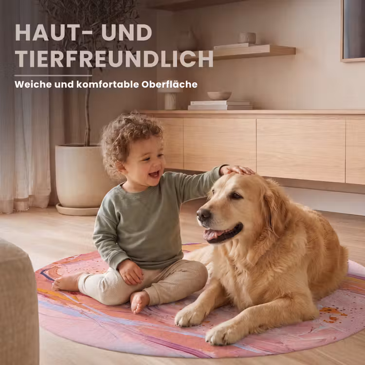 Teppich - Zusammenfassung – Formen – Modern – Rosa - Abstract - Vormen - Modern - Roze Vloerkleed Rond klein