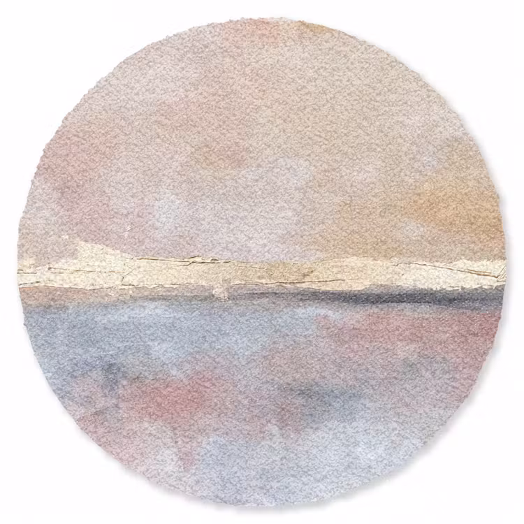 Teppich - Zusammenfassung – Horizontal – Kunst – Rosa – Gold - Abstract - Horizontaal - Kunst - Roze - Goud Vloerkleed Rond klein