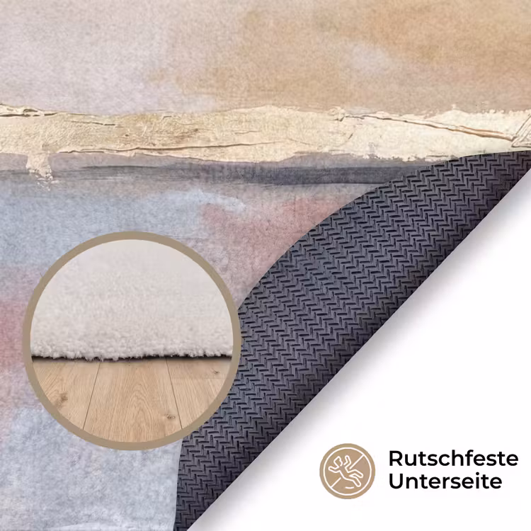 Teppich - Zusammenfassung – Horizontal – Kunst – Rosa – Gold - Abstract - Horizontaal - Kunst - Roze - Goud Vloerkleed Rond klein
