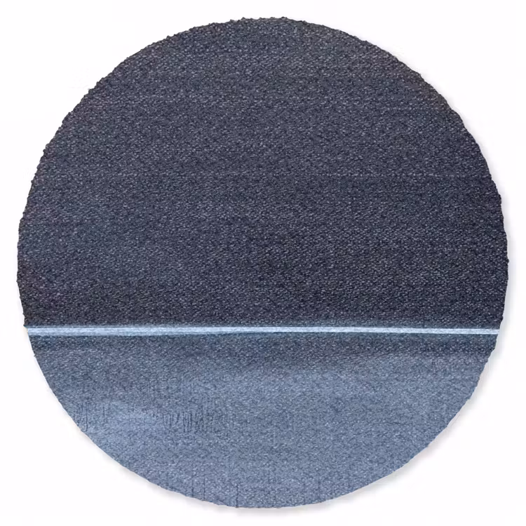 Teppich - Zusammenfassung – Horizontale Linie – Minimalistisch – Dunkelblau – Kunst - Abstract - Horizontale lijn - Minimalistisch - Donkerblauw - Kunst Vloerkleed Rond klein