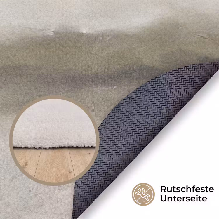 Teppich - Zusammenfassung – Landschaft – Nebel – Modern – Grau - Abstract - Landschap - Nevel - Modern - Grijs Vloerkleed Rond klein