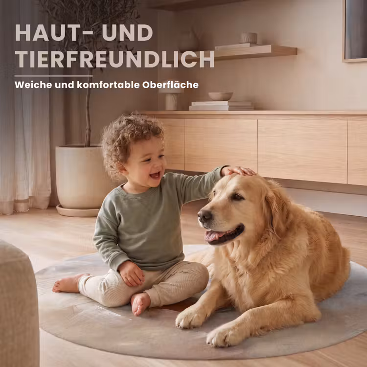 Teppich - Zusammenfassung – Pinselstriche – Modern – Beige – Kunst - Abstract - Borstelstreken - Modern - Beige - Kunst Vloerkleed Rond klein
