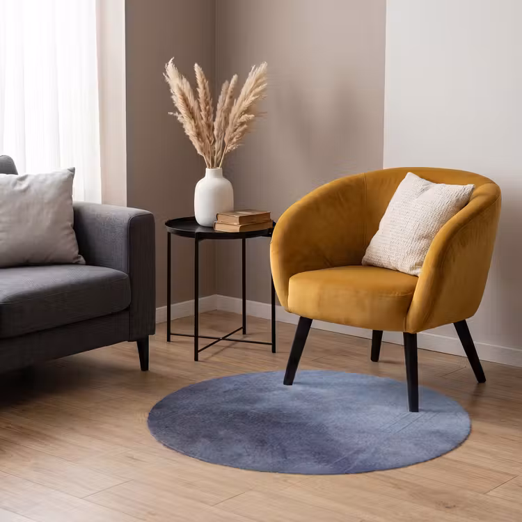 Teppich - Zusammenfassung – Pinselstriche – Modern – Kunst – Grau - Abstract - Kwaststreken - Modern - Kunst - Grijs Vloerkleed Rond klein