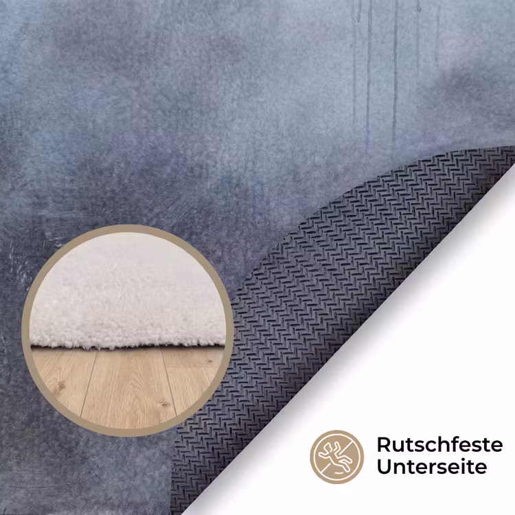Teppich - Zusammenfassung – Pinselstriche – Modern – Kunst – Grau - Abstract - Kwaststreken - Modern - Kunst - Grijs Vloerkleed Rond klein