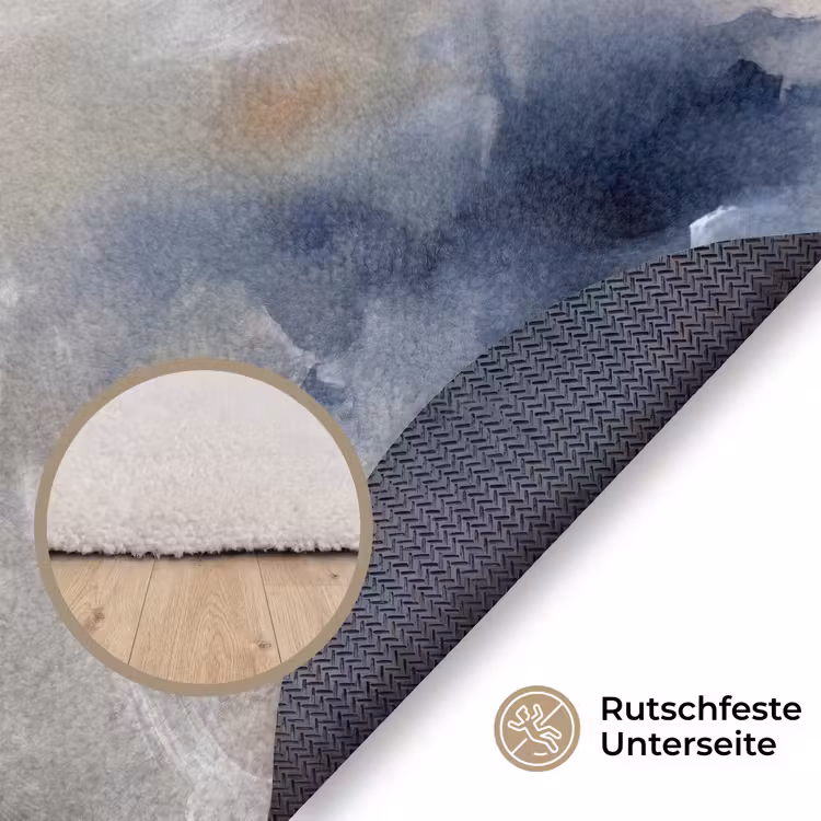 Teppich - Zusammenfassung – Wolken – Atmosphäre – Modern – Beige - Abstract - Wolken - Sfeer - Modern - Beige Vloerkleed Rond klein