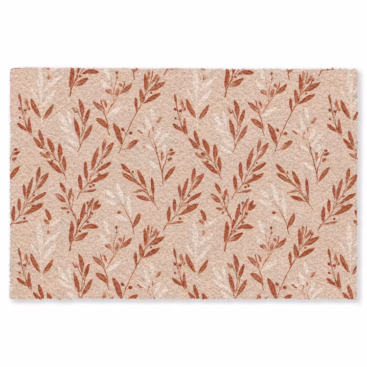 Takjes - Patroon - Bessen - Crème­kleuren Vloerkleed Rechthoek klein 1091 -3d