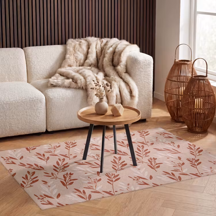 Takjes - Patroon - Bessen - Crème­kleuren Vloerkleed Rechthoek klein 1091 -atmosphere_sfeer2_global
