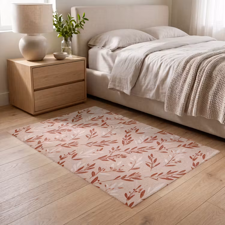 Takjes - Patroon - Bessen - Crème­kleuren Vloerkleed Rechthoek klein 1091 -atmosphere_sfeer3_global