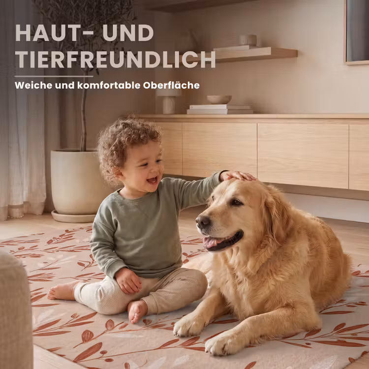 Takjes - Patroon - Bessen - Crème­kleuren Vloerkleed Rechthoek klein 1091 -uniquesellingpoint_USP_zachtDE_DE