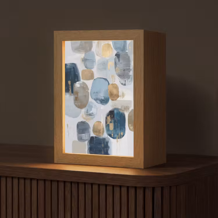 Abstract - Goud - Vormen Light Box met kabel (Tafellamp) klein -z3d_website