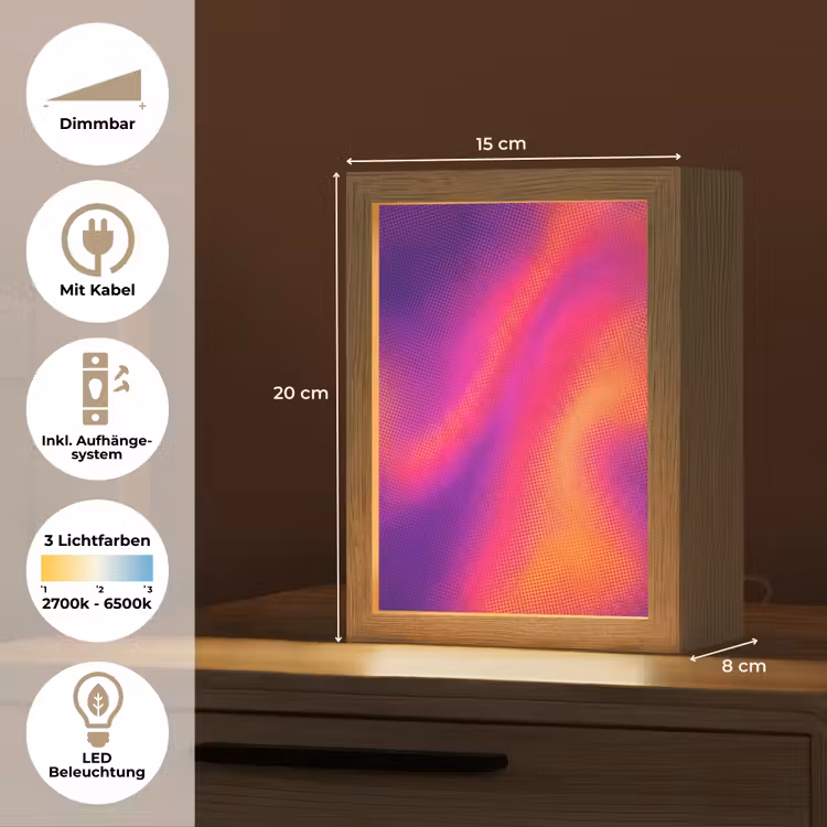 Abstract - Patroon - Kleurverloop Light Box met kabel (Tafellamp) klein -USP_DE