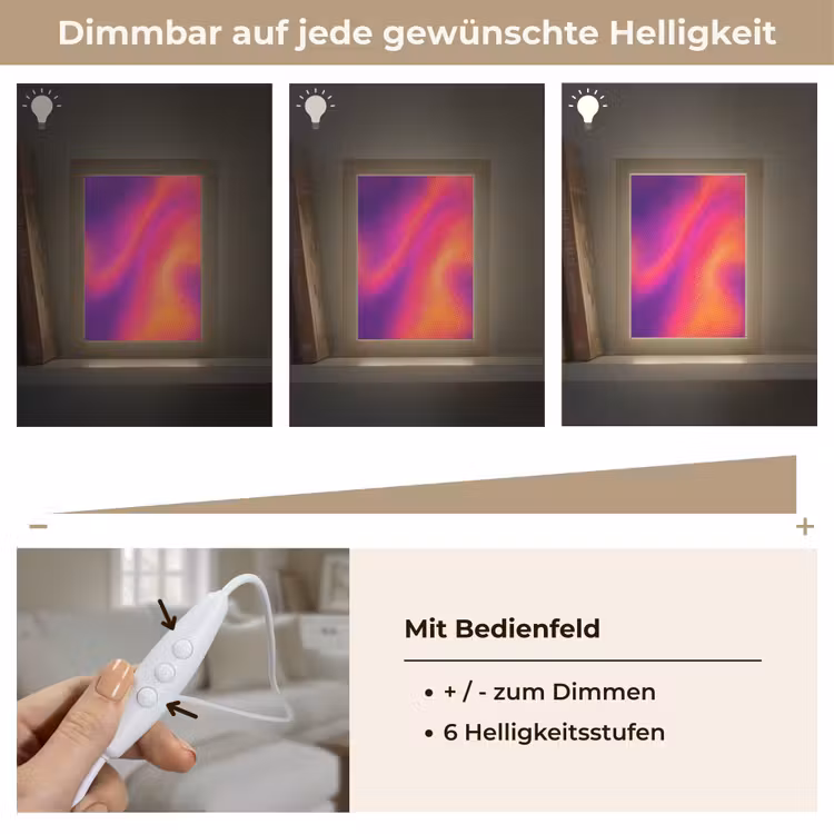 Abstract - Patroon - Kleurverloop Light Box met kabel (Tafellamp) klein -USP_dimbaarDE