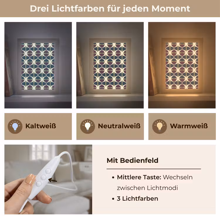 Abstract - Retro - Kleurrijk Light Box met kabel (Tafellamp) klein 925 -USP_lichtkleurDE