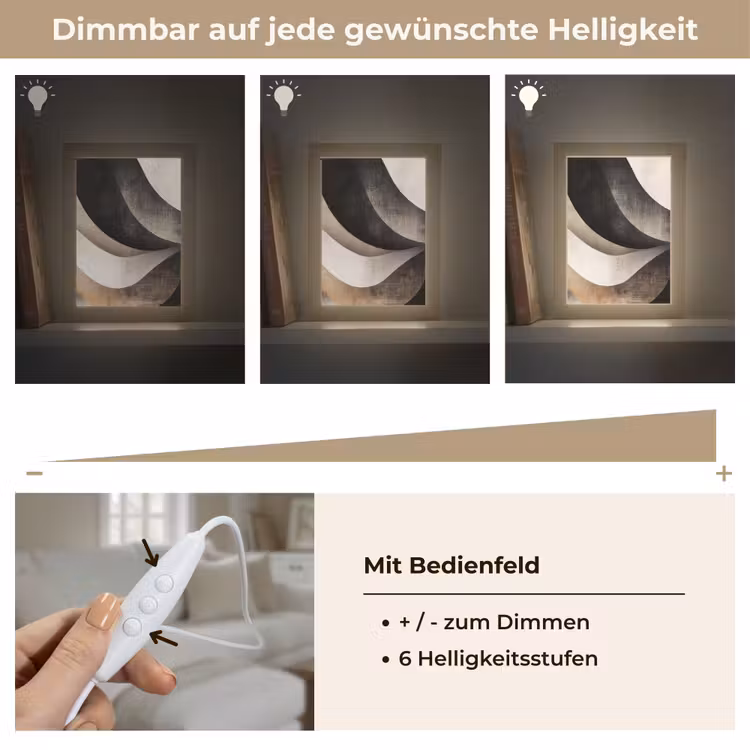 Abstract - Golven - Zwart - Verweerd Light Box met kabel (Tafellamp) klein -USP_dimbaarDE