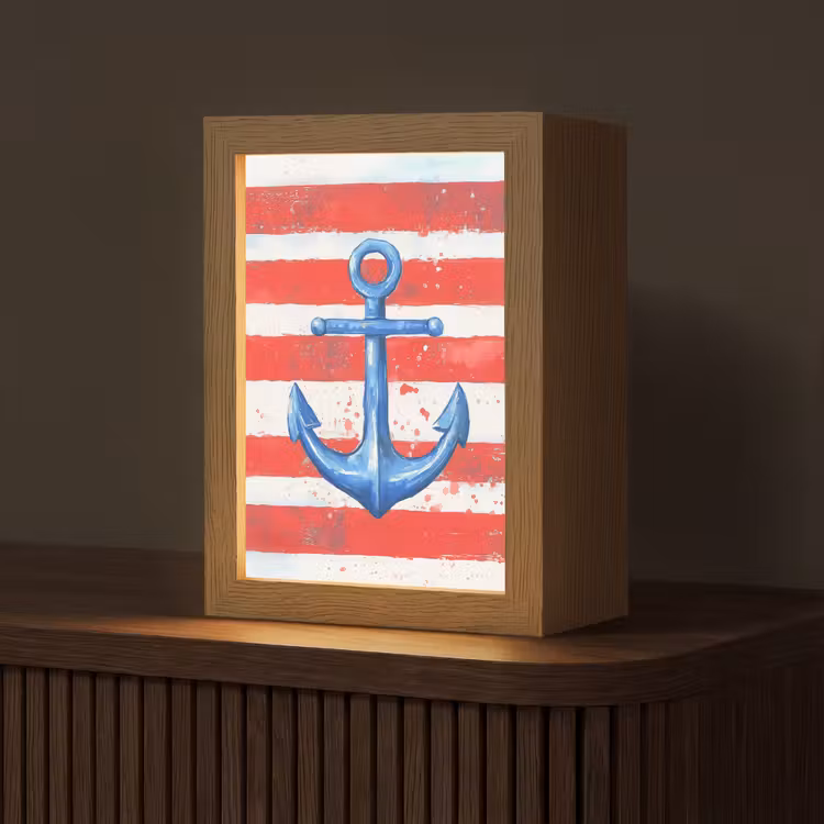 Anker - Verfspatten - Rood - Blauw Light Box met kabel (Tafellamp) klein -z3d_website