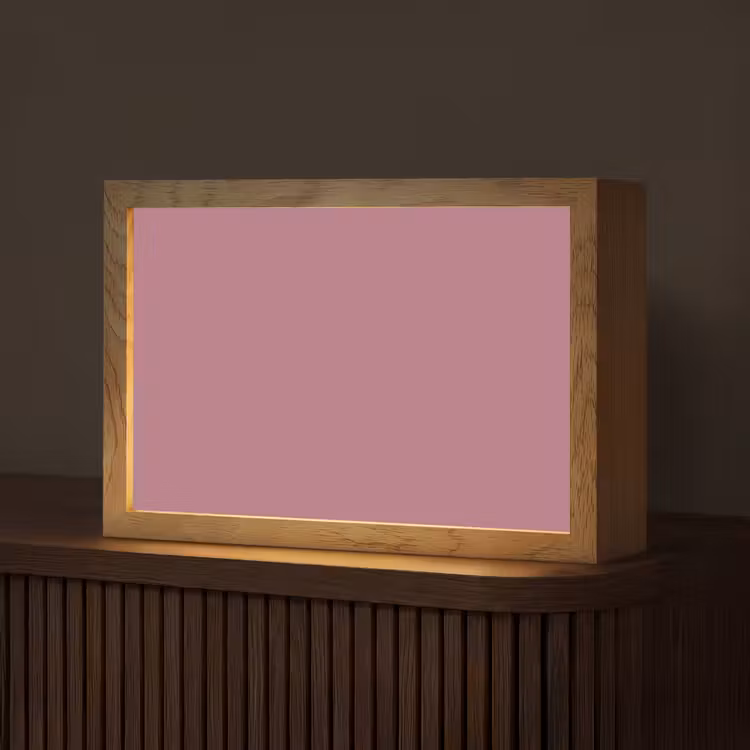 Antique - Mauve - Roze Light Box met kabel (Tafellamp) klein 924 -z3d_website