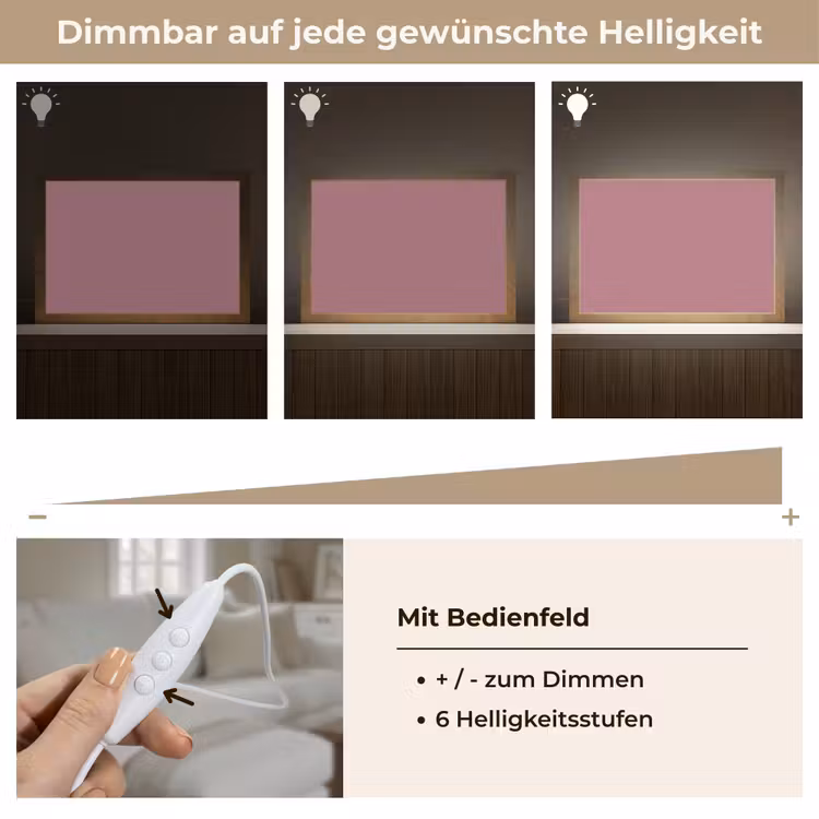 Antique - Mauve - Roze Light Box met kabel (Tafellamp) klein 924 -USP_dimbaarDE