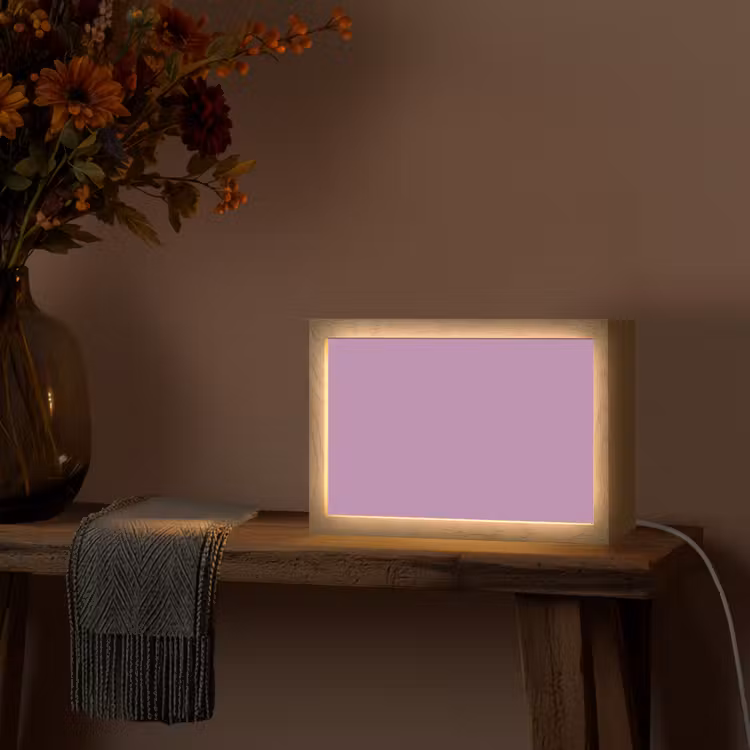 Antique - Orchid - Paars Light Box met kabel (Tafellamp) klein 924 -sfeer4