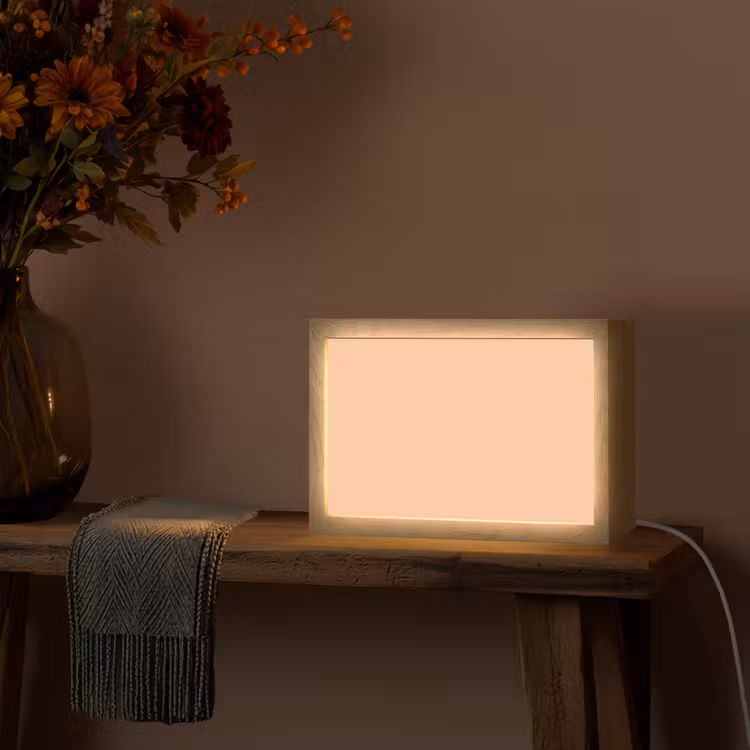 Apricot - Blush - Nude Light Box met kabel (Tafellamp) klein 924 -sfeer4