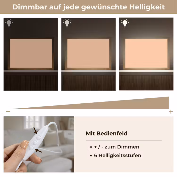 Apricot - Blush - Nude Light Box met kabel (Tafellamp) klein 924 -USP_dimbaarDE