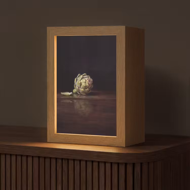Tischlampe - Artischocke – Essen – Klassisch - Artichok - Eten - Klassiek Light Box met kabel (Tafellamp) klein