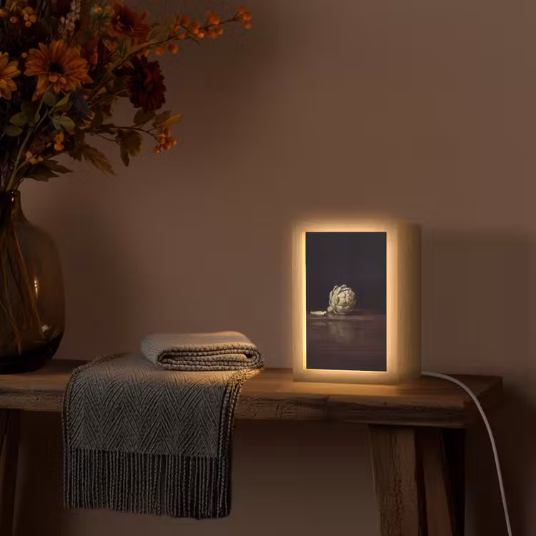 Tischlampe - Artischocke – Essen – Klassisch - Artichok - Eten - Klassiek Light Box met kabel (Tafellamp) klein