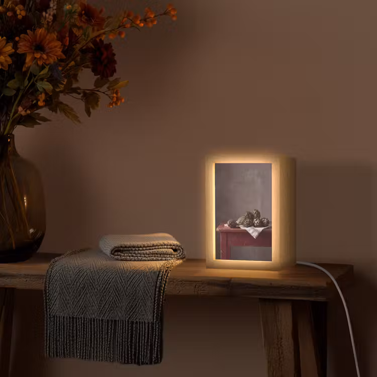 Tischlampe - Artischocke – Essen – Rustikal - Artisjok - Eten - Rustiek Light Box met kabel (Tafellamp) klein