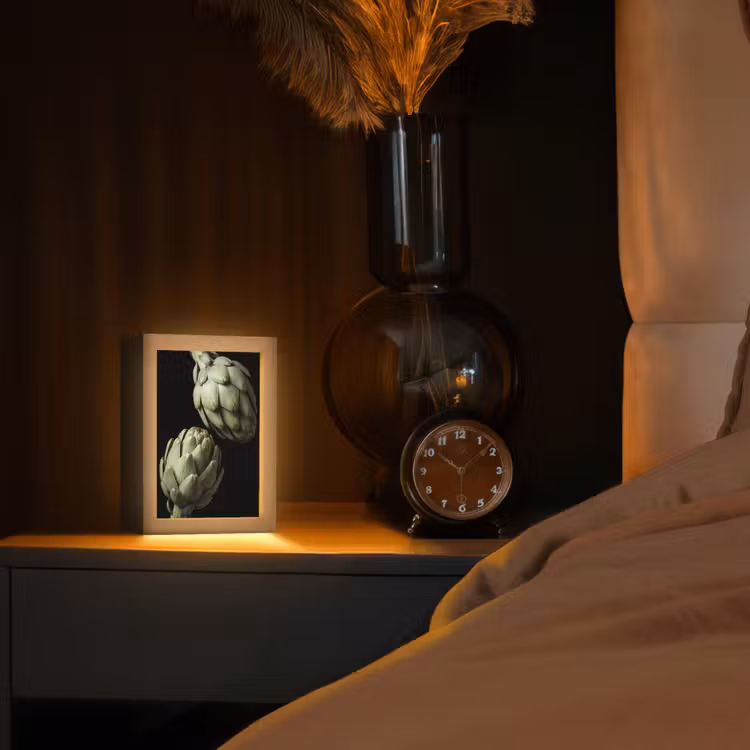 Tischlampe - Artischocke – Grün – Essen - Artisjok - Groen - Eten Light Box met kabel (Tafellamp) klein
